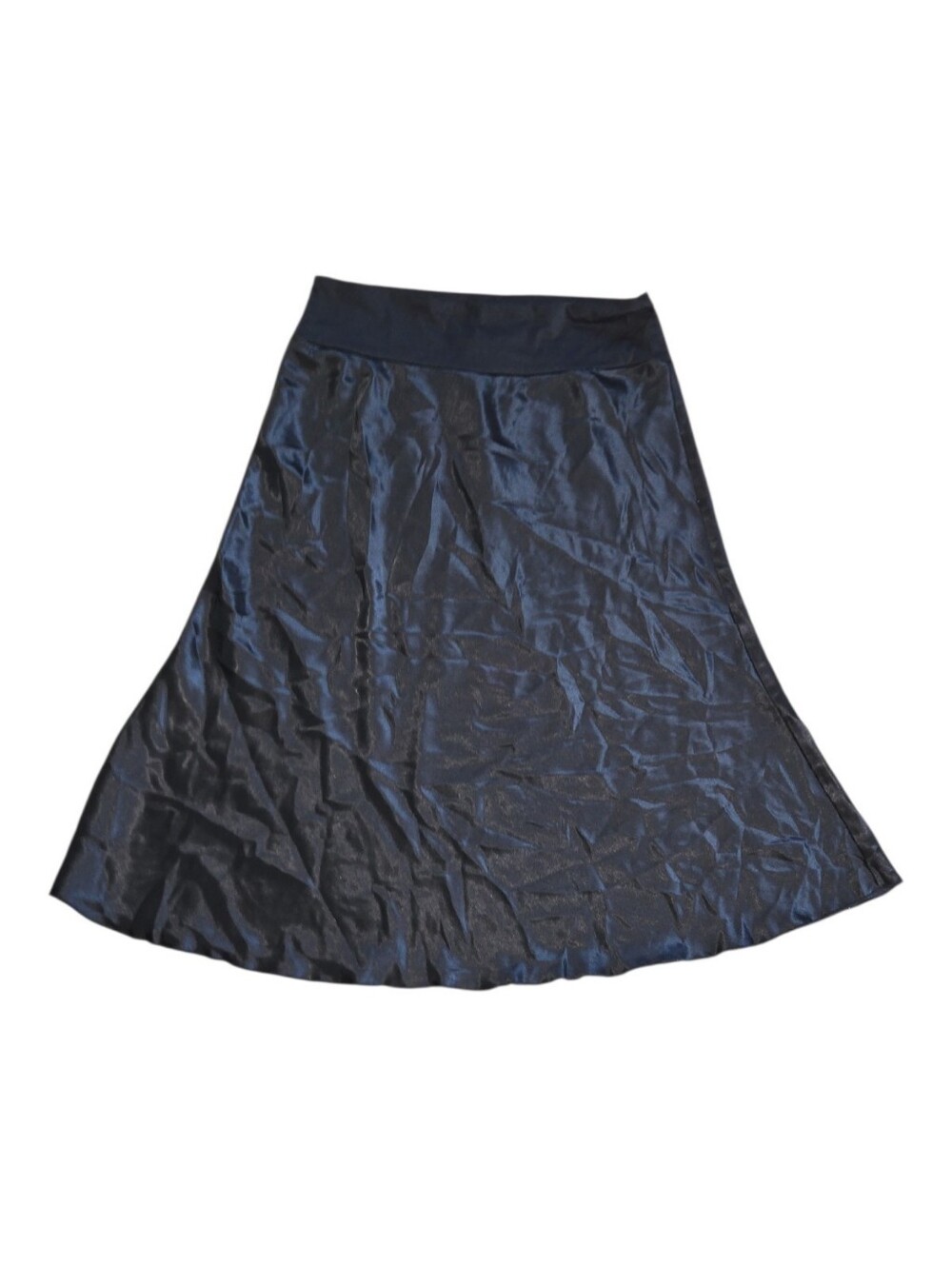 Vintage Caren Sport Black A-Line Satin Skirt Size 1X